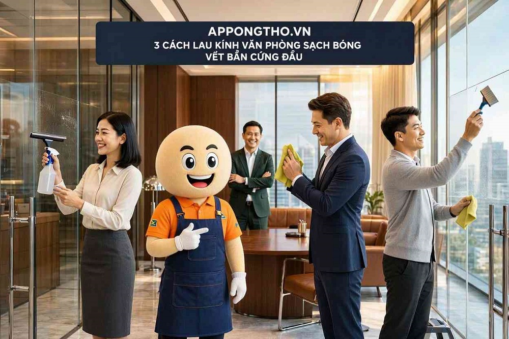 1 Cách lau kính văn phòng sạch bóng với nước rửa chén