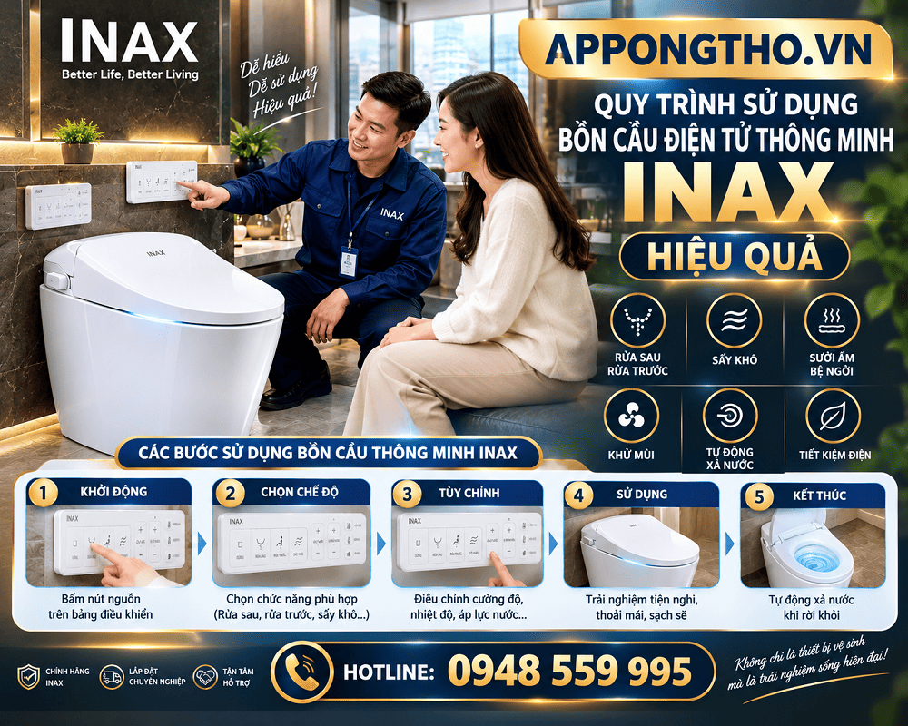 Bồn cầu thông minh INAX có dễ sử dụng không?