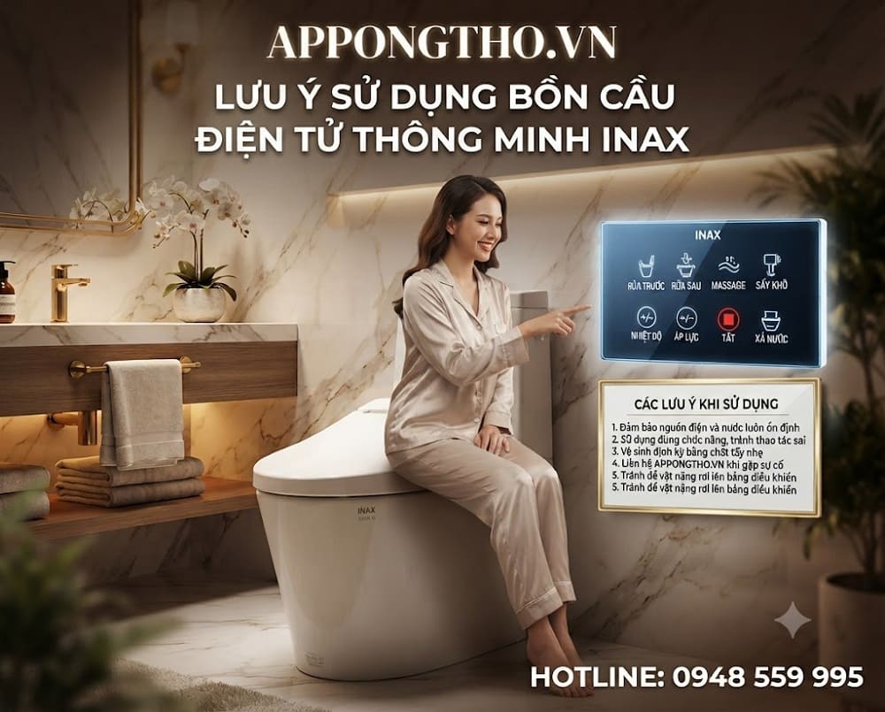 Lợi ích khi biết sử dụng bồn cầu điện tử thông minh INAX