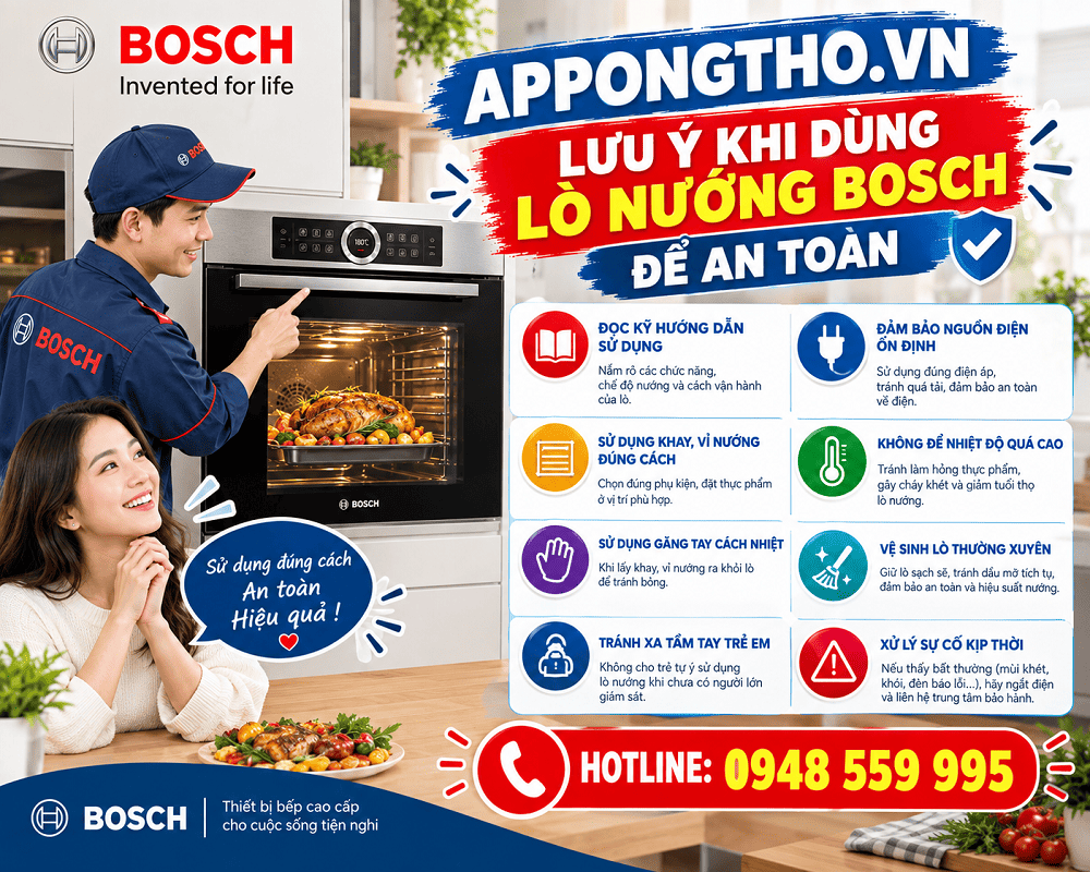 Lợi ích khi biết cách sử dụng lò nướng Bosch