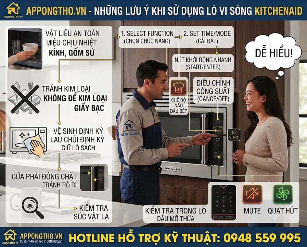 Bảng điều khiển lò vi sóng KitchenAid