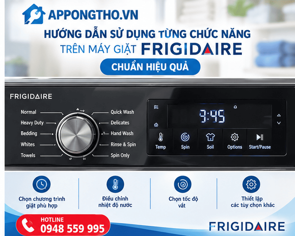 Lợi ích khi thành thạo cách sử dụng máy giặt Frigidaire