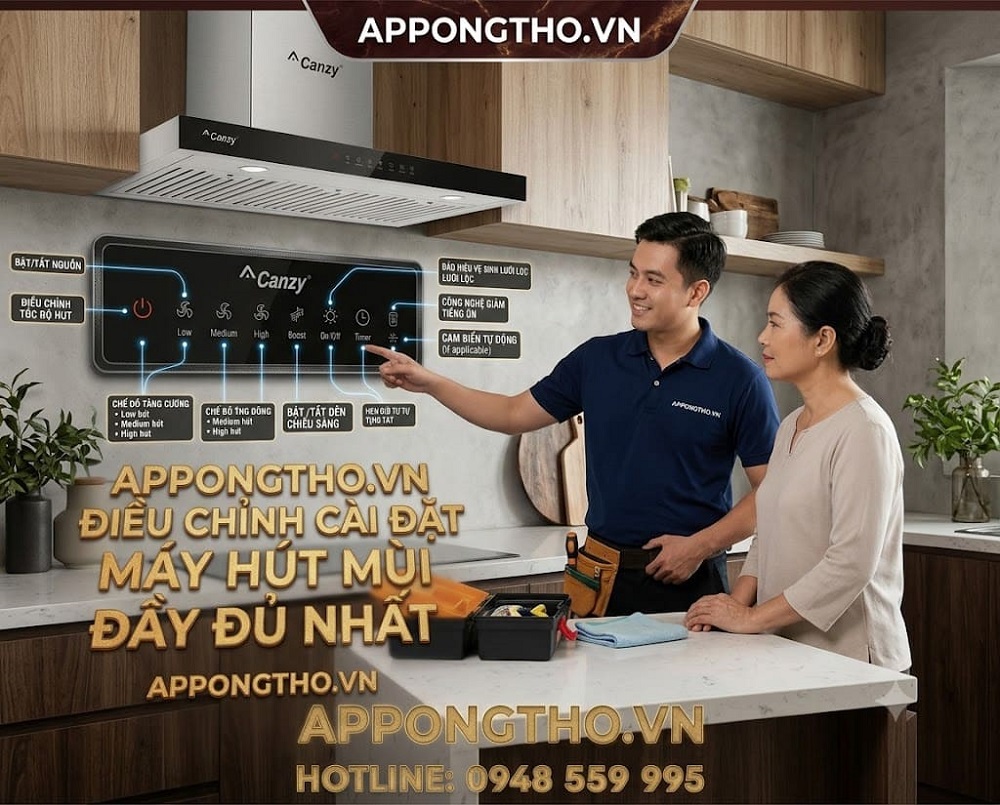 Hướng Dẫn Sử Dụng Máy Hút Mùi Canzy Điều Chỉnh Chức Năng