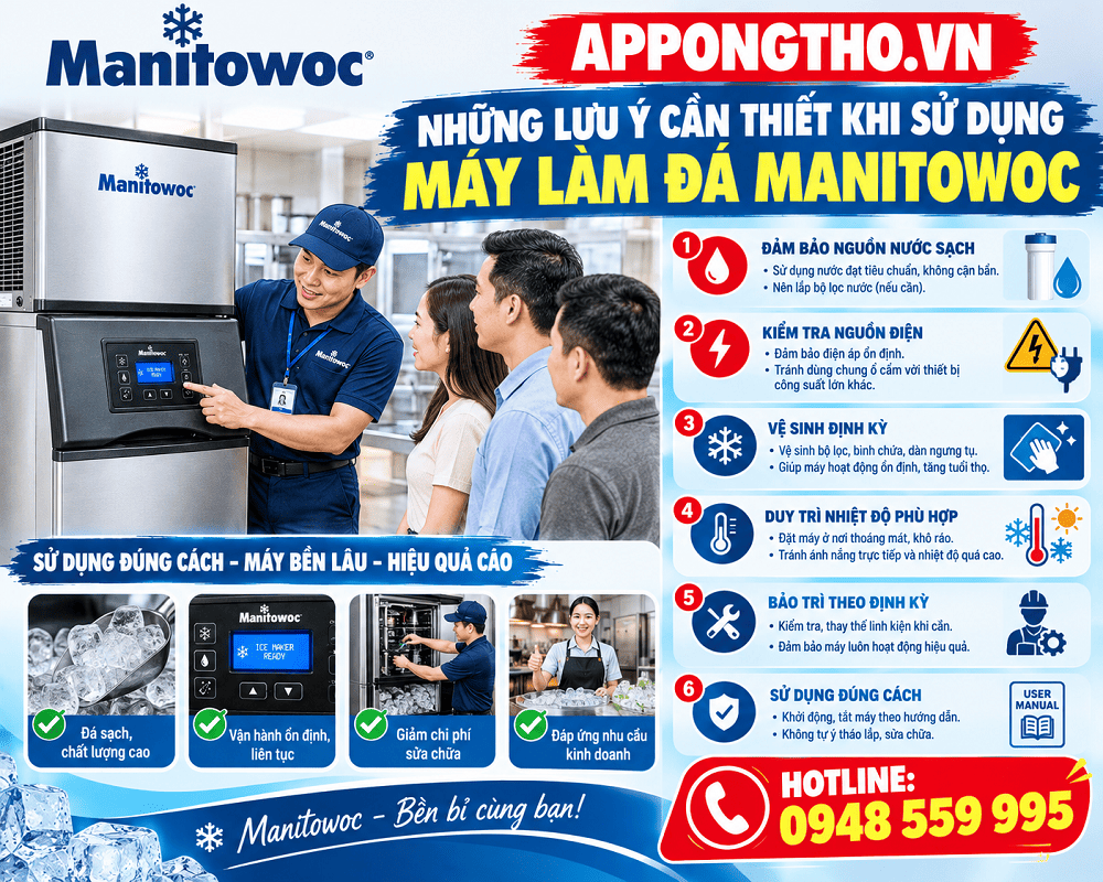 Hướng Dẫn Sử Dụng Máy Làm Đá Manitowoc Các Chức Năng