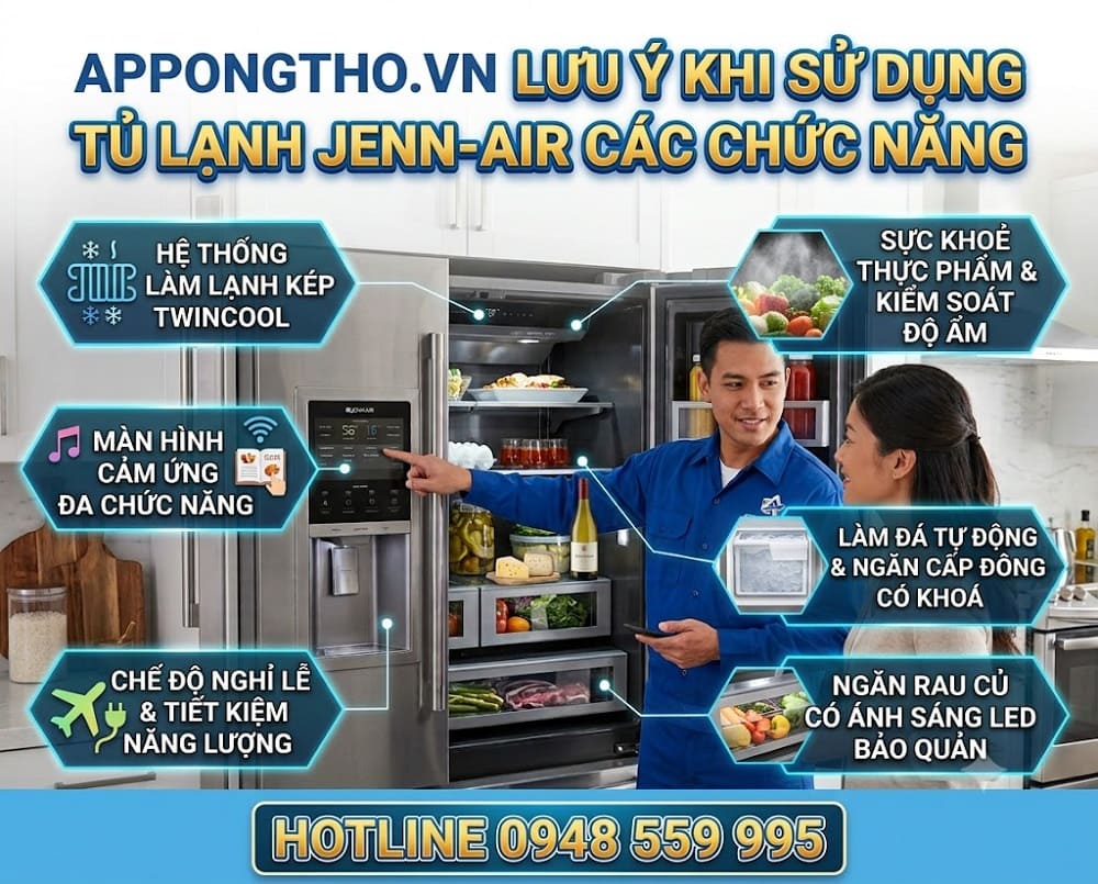 Hướng Dẫn Sử Dụng Tủ Lạnh Jenn-Air Chi Tiết Từng Chức Năng