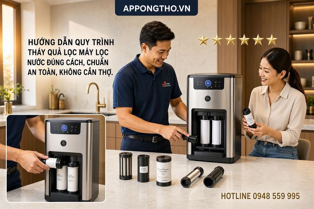 Cách Thay Quả Lọc Máy Lọc Nước Đúng Cách Không Cần Thợ