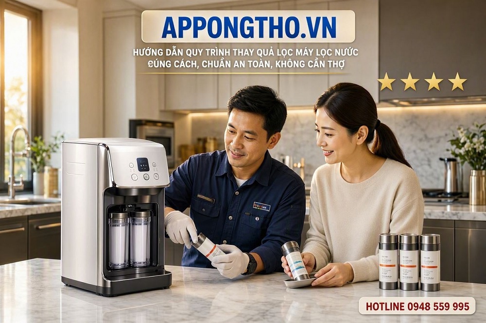 Quy trình tự thay quả lọc máy lọc nước tại nhà