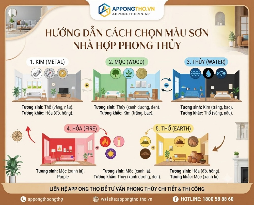 Mệnh kim nên chọn màu sơn nào? 