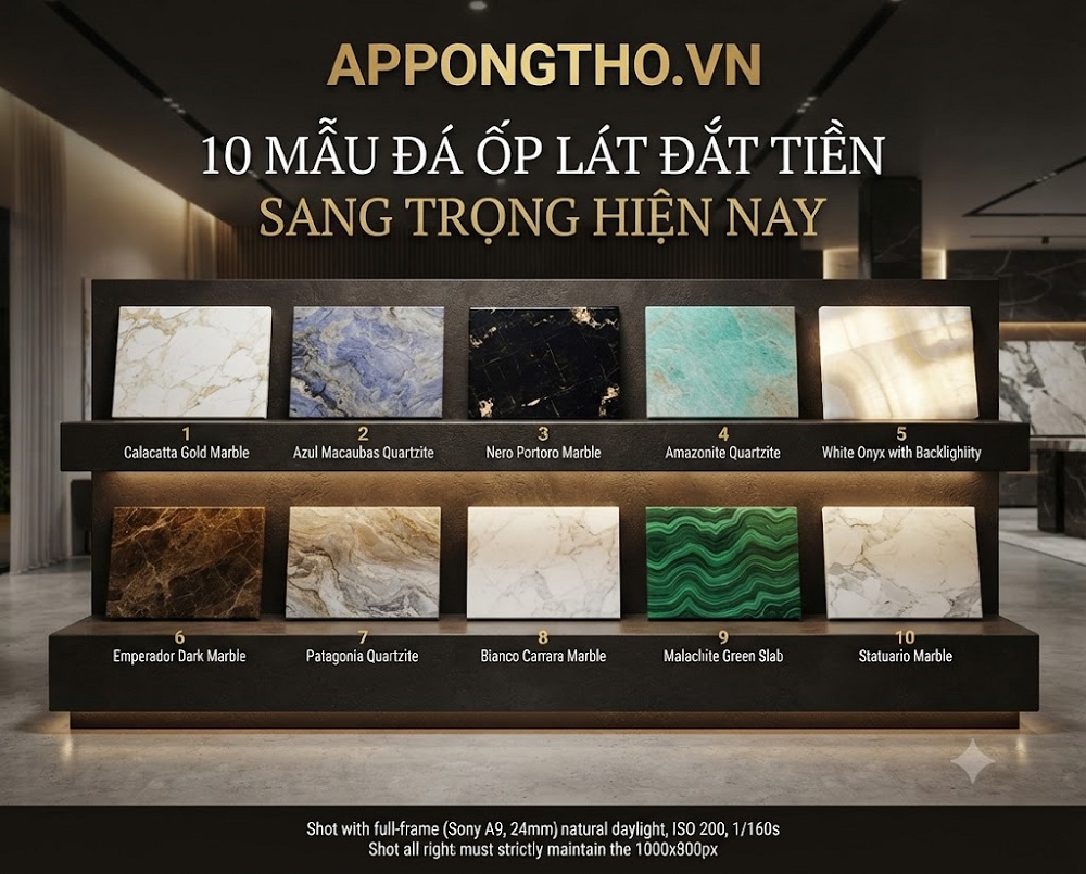 10 Loại đá ốp lát đắt tiền chỉ dành cho người giàu