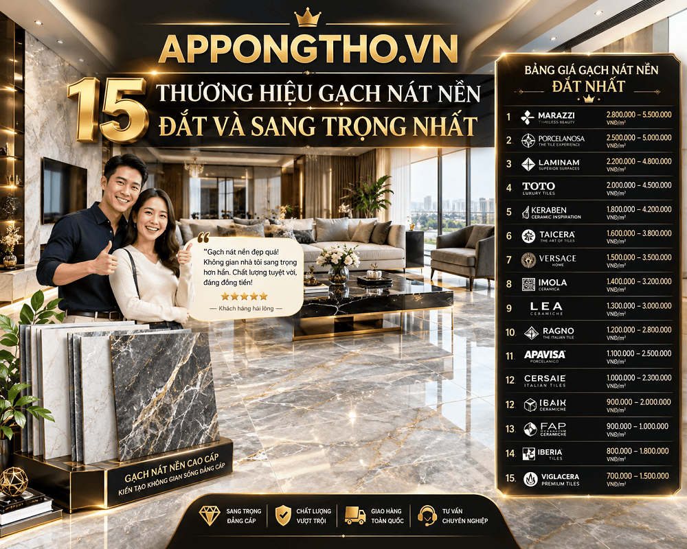 15 Thương Hiệu Gạch Nát Nền Đắt Nhất Nhưng Đẹp Và Sang Trọng