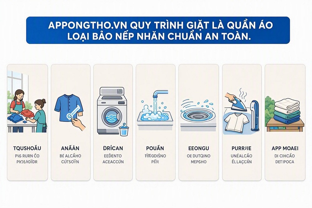 Quy Trình Giặt Là Quần Áo Loại Bỏ Nếp Nhăn Hiệu Quả & An Toàn