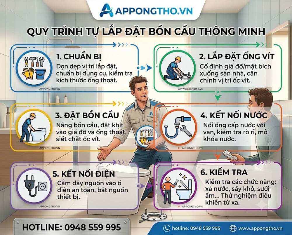 Những sự cố thường gặp khi lắp đặt bồn cầu thông minh