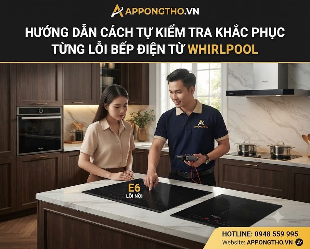 Bảng mã lỗi bếp điện từ Whirlpool