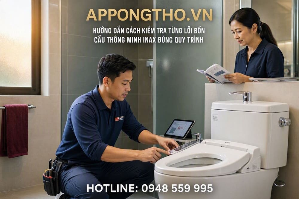 1. Bồn cầu INAX báo E01 – E02: Lỗi nguồn điện