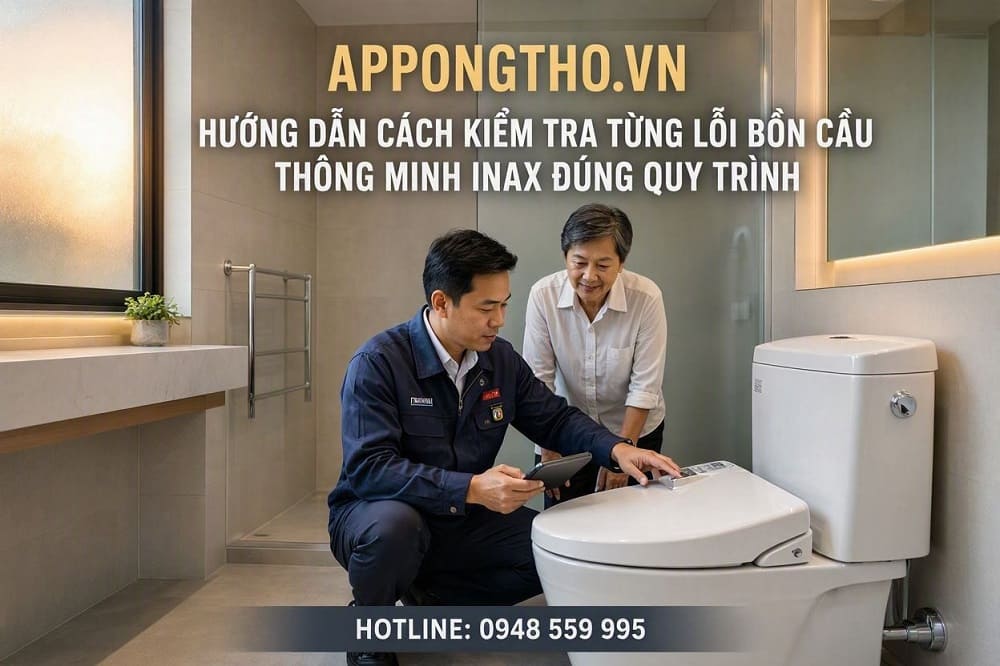 Dịch vụ sửa mã lỗi bồn cầu INAX loại điện tử thông minh