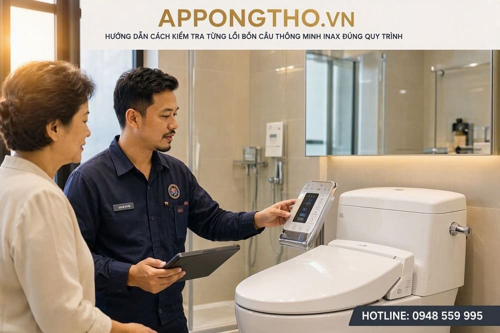 7. Bồn cầu INAX báo E09 – Lỗi động cơ