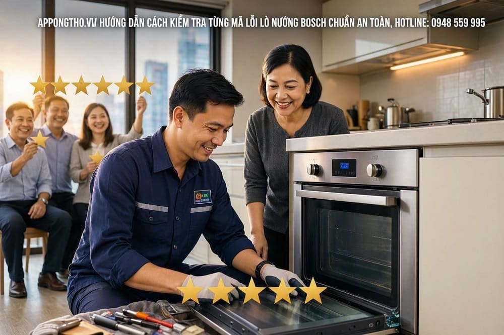 3. Lò nướng Bosch báo E012 – Lỗi bàn phím