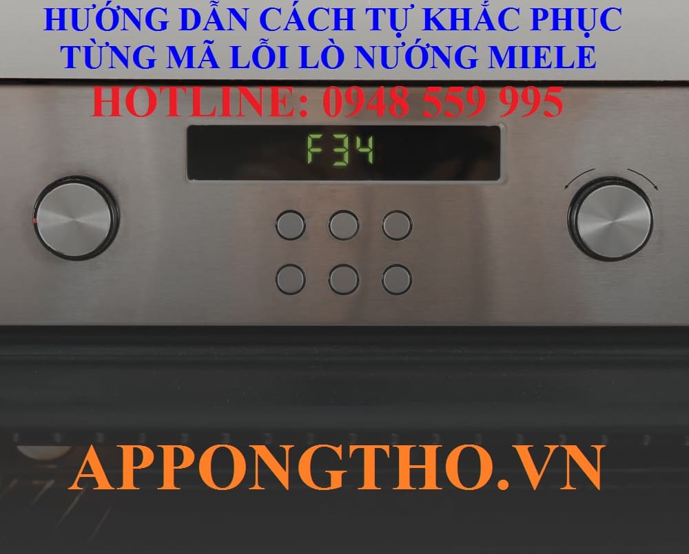 3. Lò nướng Miele báo lỗi F30 – F31, F185 – F32, F33, F186, F187 (Lỗi khóa cửa)