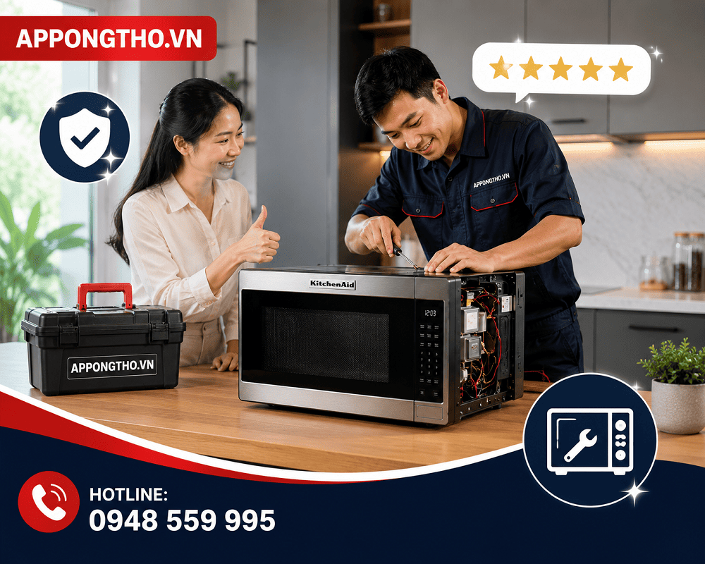 7. Lò vi sóng KitchenAid báo F3 / F3E0 – Cảm biến lỗi