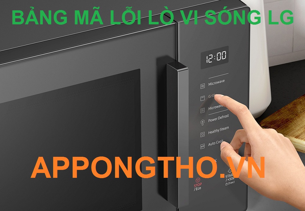 Bảng mã lỗi lò vi sóng LG