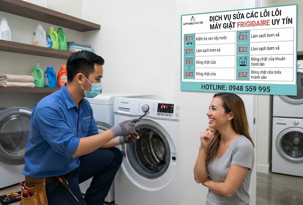 Dịch vụ sửa mã lỗi máy giặt Frigidaire uy tín