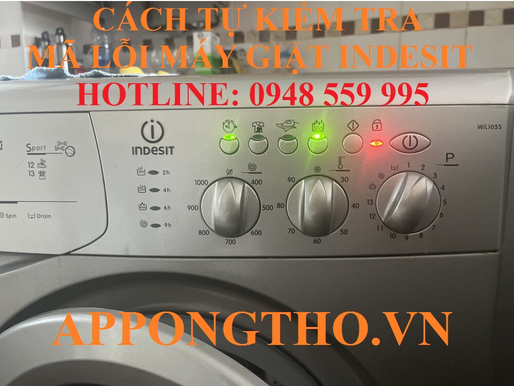 5. Đặt máy giặt Indesit cân bằng, đúng vị trí