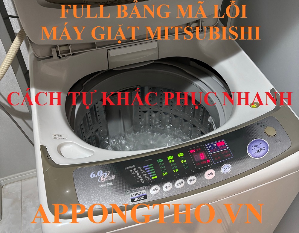 Mã lỗi máy giặt Mitsubishi là gì?