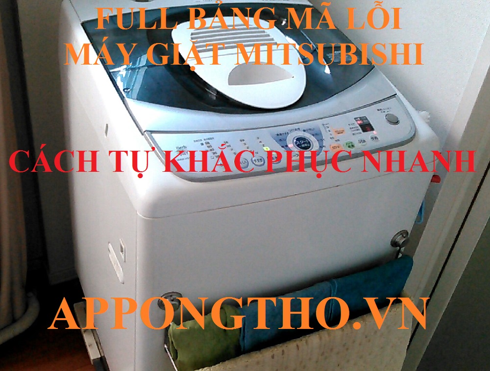 Bảng mã lỗi máy giặt Mitsubishi cửa trước
