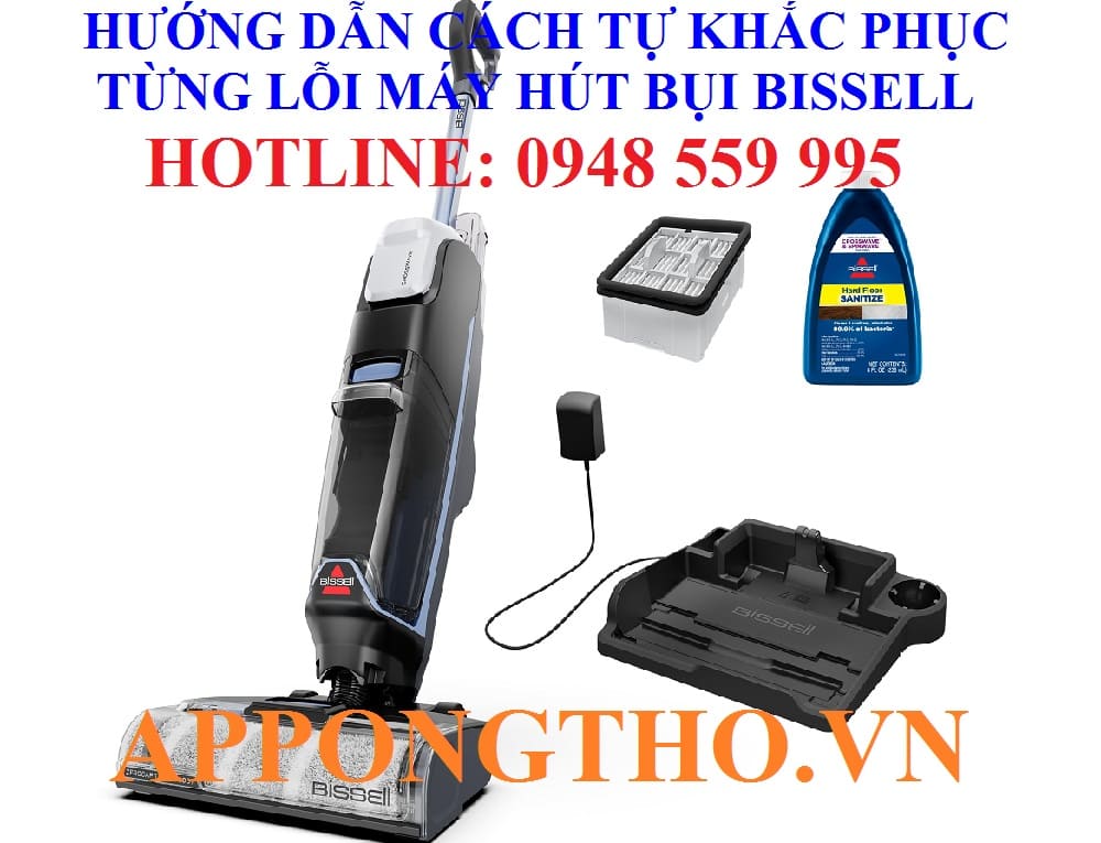 1. Máy hút bụi Bissell báo lỗi E1 – Kẹt cản va