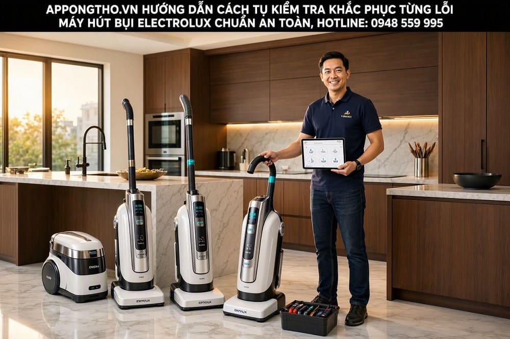 1. Máy hút bụi Electrolux báo lỗi E2 – Sai kết nối