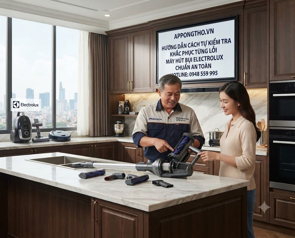 6. Máy hút bụi Electrolux báo lỗi E:10 – Kẹt cản trước