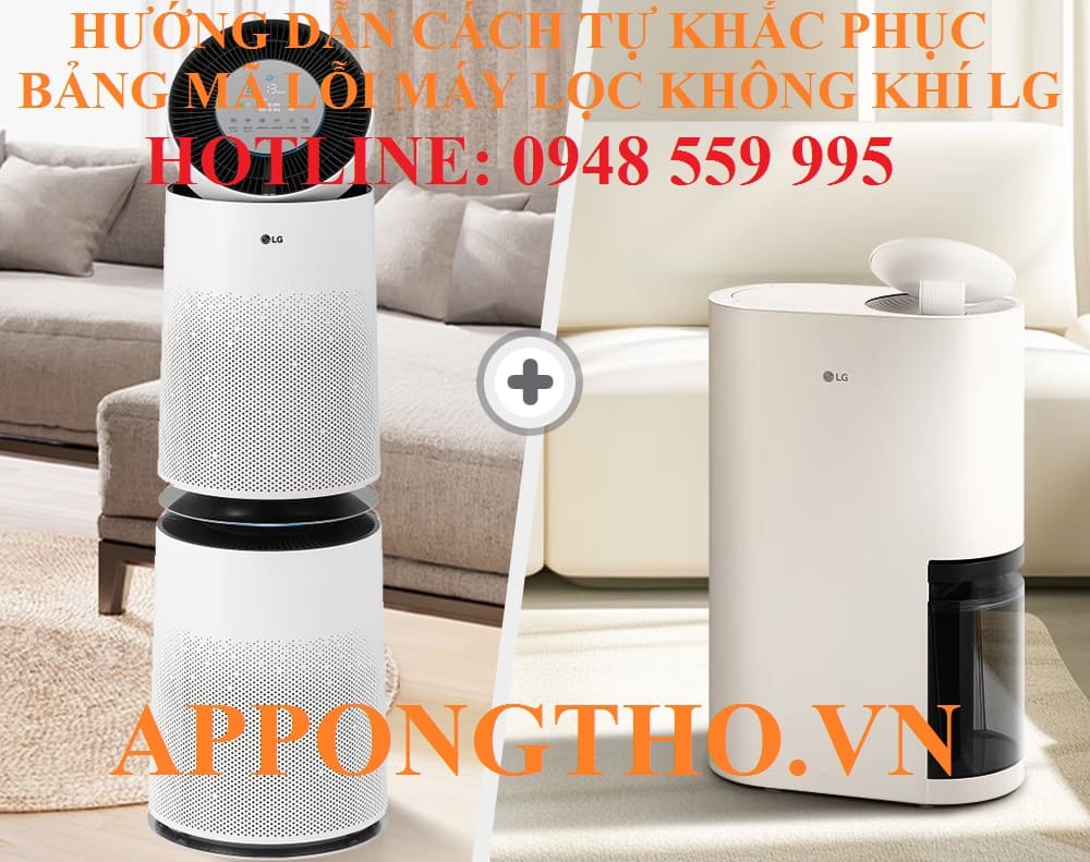 6. Máy lọc không khí LG lỗi E10 – Tắc lọc / lỗi lưu lượng gió