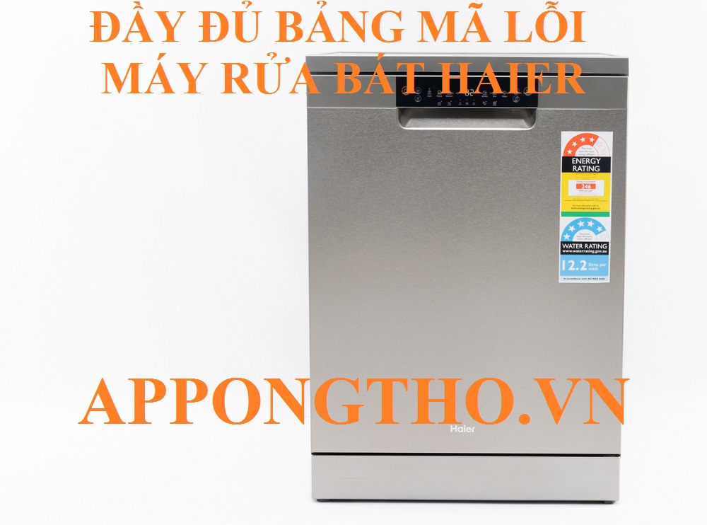 Cách tự khắc phục từng lỗi trên máy rửa bát Haier