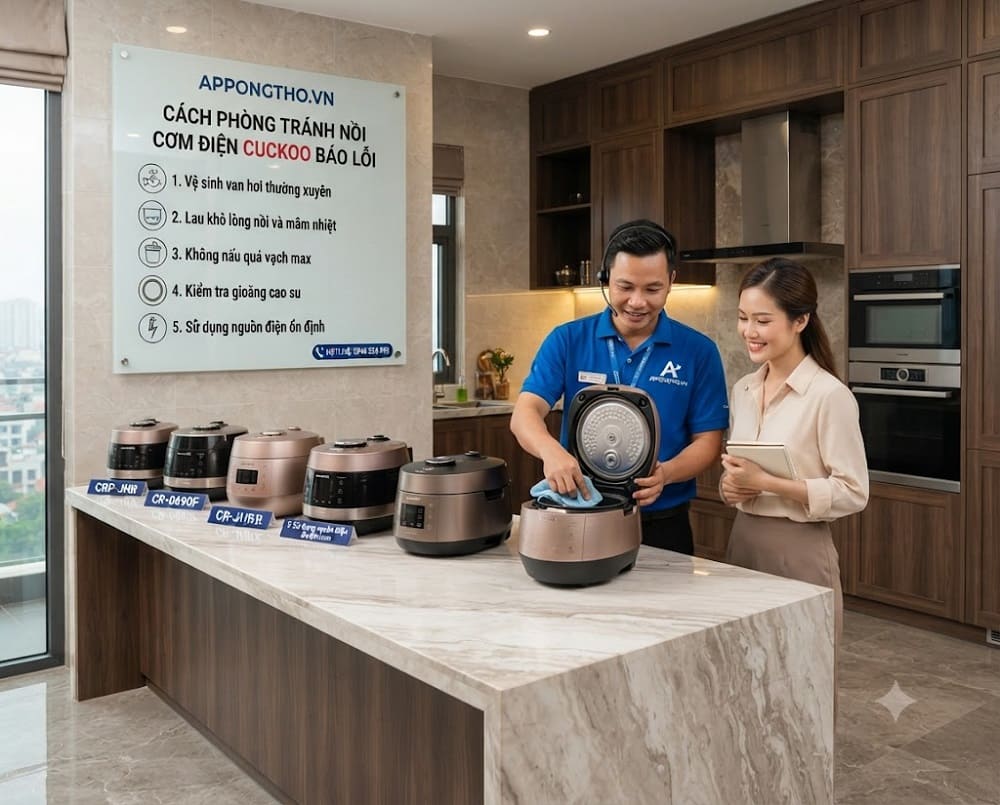 12. Nồi cơm điện Cuckoo báo IHF / IHP / IHF_ – Lỗi kiểm tra nguồn