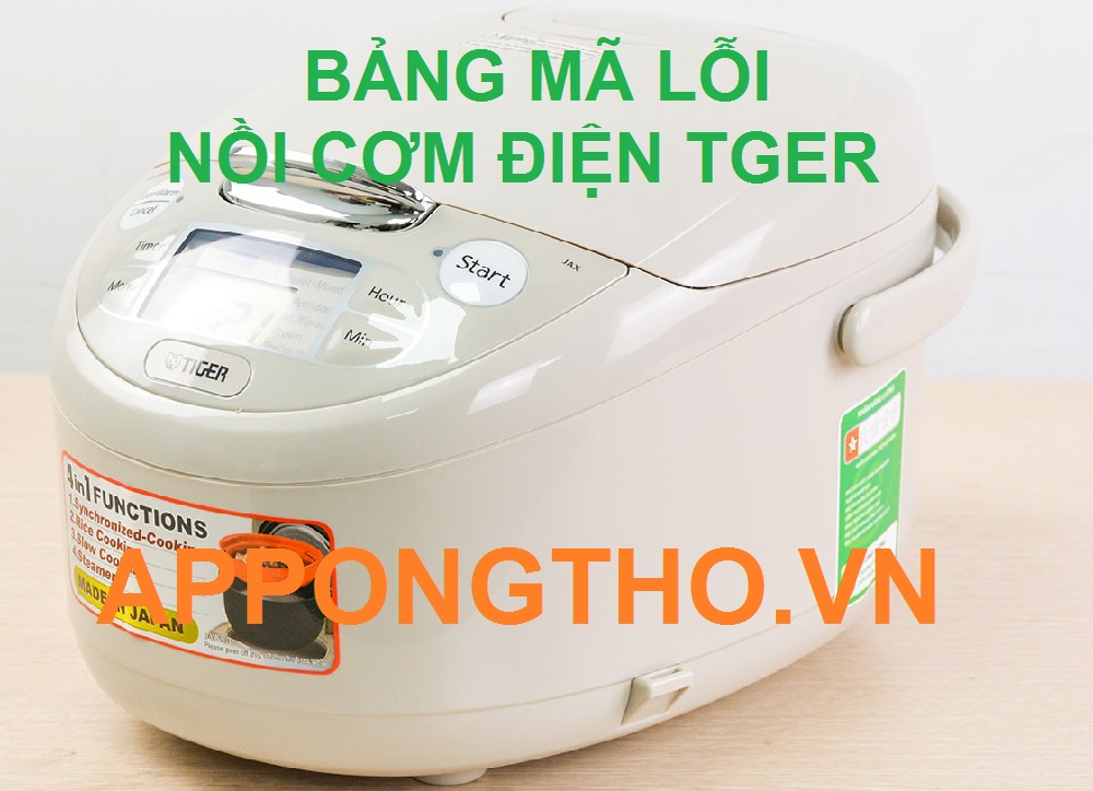 Cách phòng tránh mã lỗi nồi cơm điện Tiger và nồi áp suất Tiger