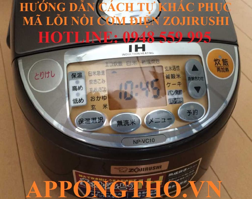 Cách phòng tránh nồi cơm điện Zojirushi báo lỗi