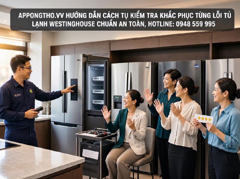 Hướng dẫn tự khắc phục từng lỗi tủ lạnh Westinghouse