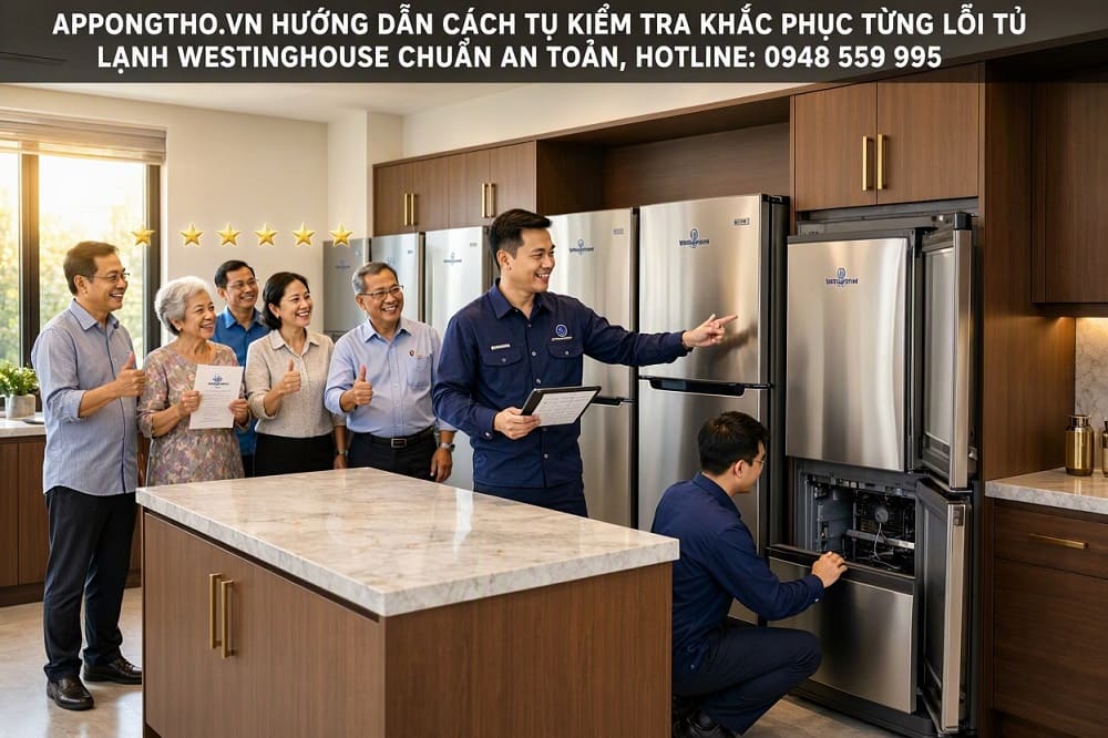 10. Tủ lạnh Westinghouse báo E9 – Lỗi cửa