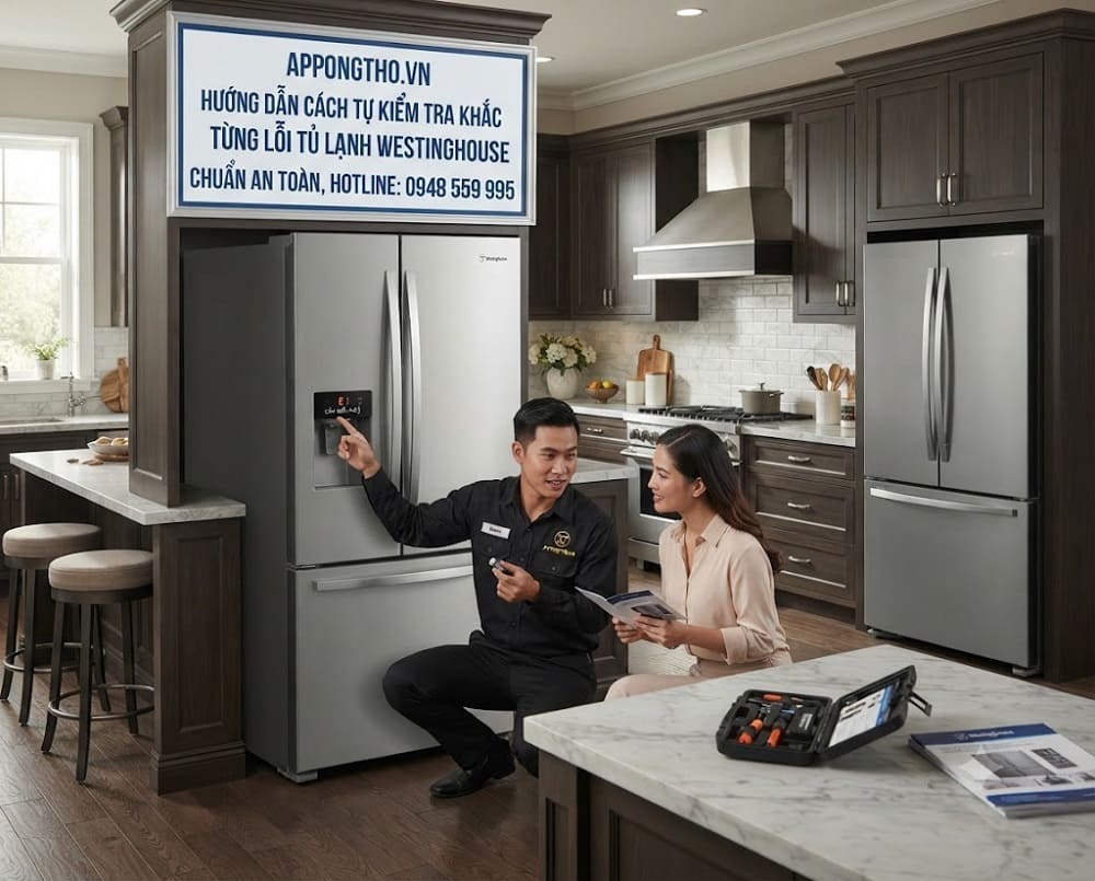 15. Tủ lạnh Westinghouse báo OC – Cảm biến hở