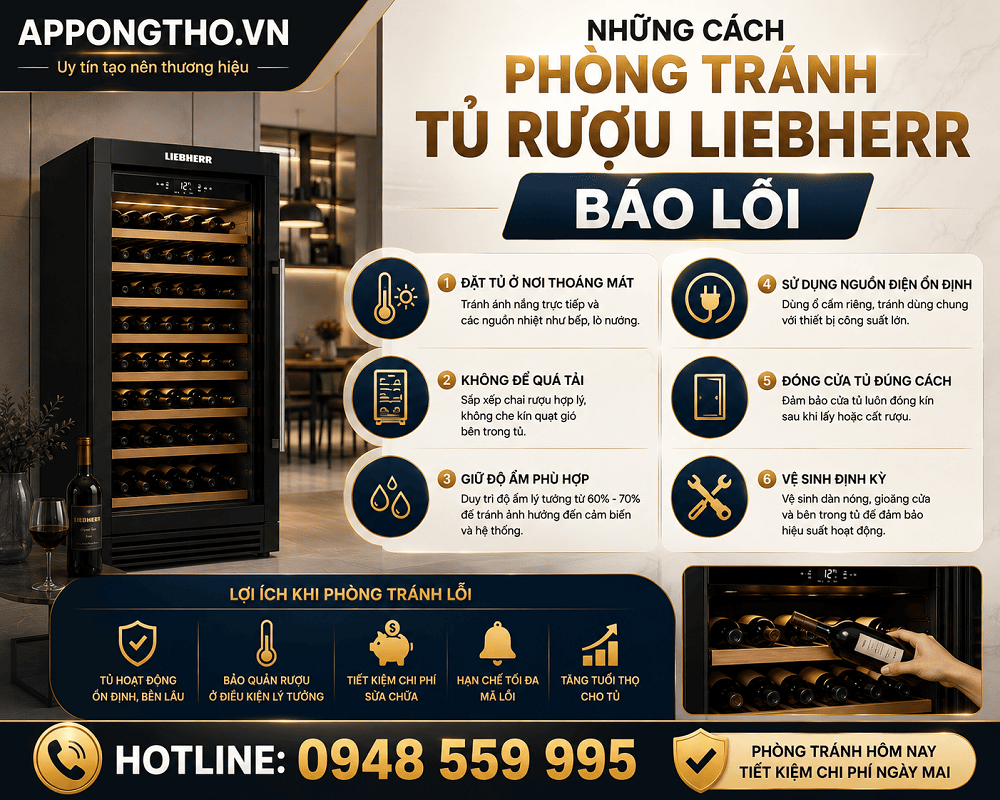 Mã lỗi tủ rượu Liebherr là gì?