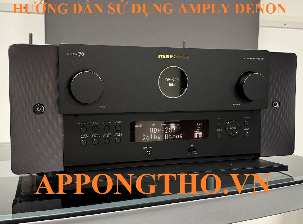 1. Cài đặt POWER / STANDBY (Nguồn) trên Amply Denon