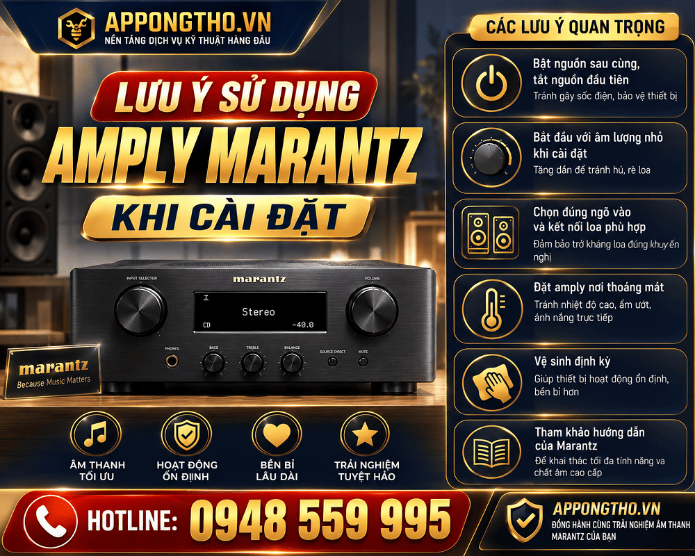 8 Sự cố thường gặp khi sử dụng Amply Marantz