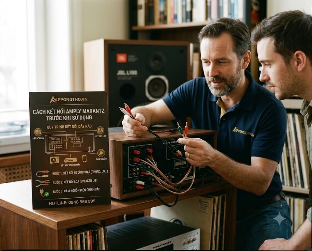 5. Cài đặt Nguồn Radio (TUNER) Amply Marantz