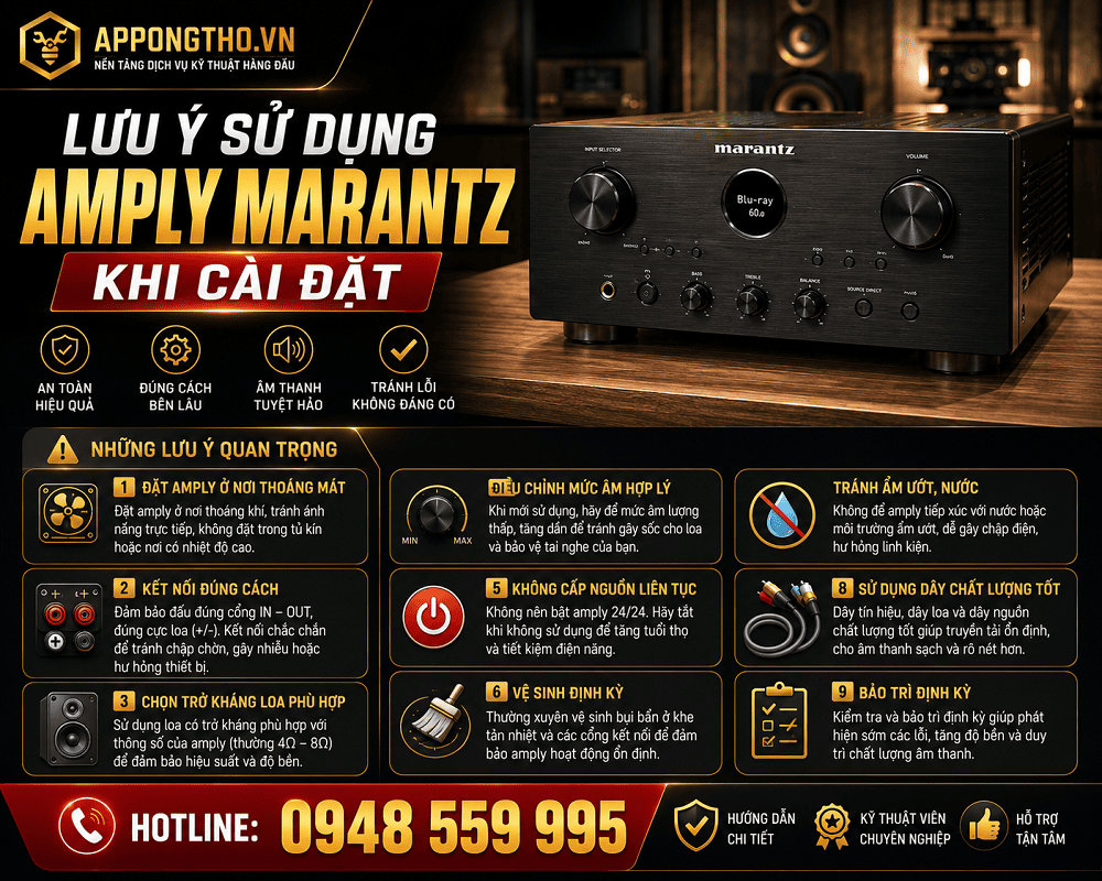 17. Điều chỉnh Cân bằng (BALANCE) Amply Marantz