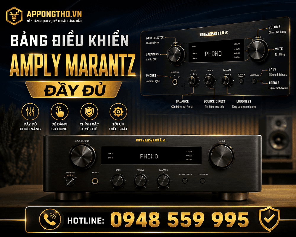 22. Điều chỉnh Loa B (SPK B) Amply Marantz