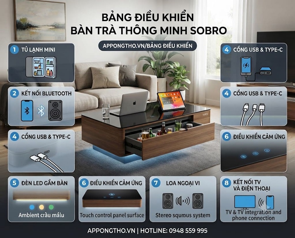Hướng Dẫn Sử Dụng Bàn Trà Sobro Hiệu Quả Tối Ưu An Toàn