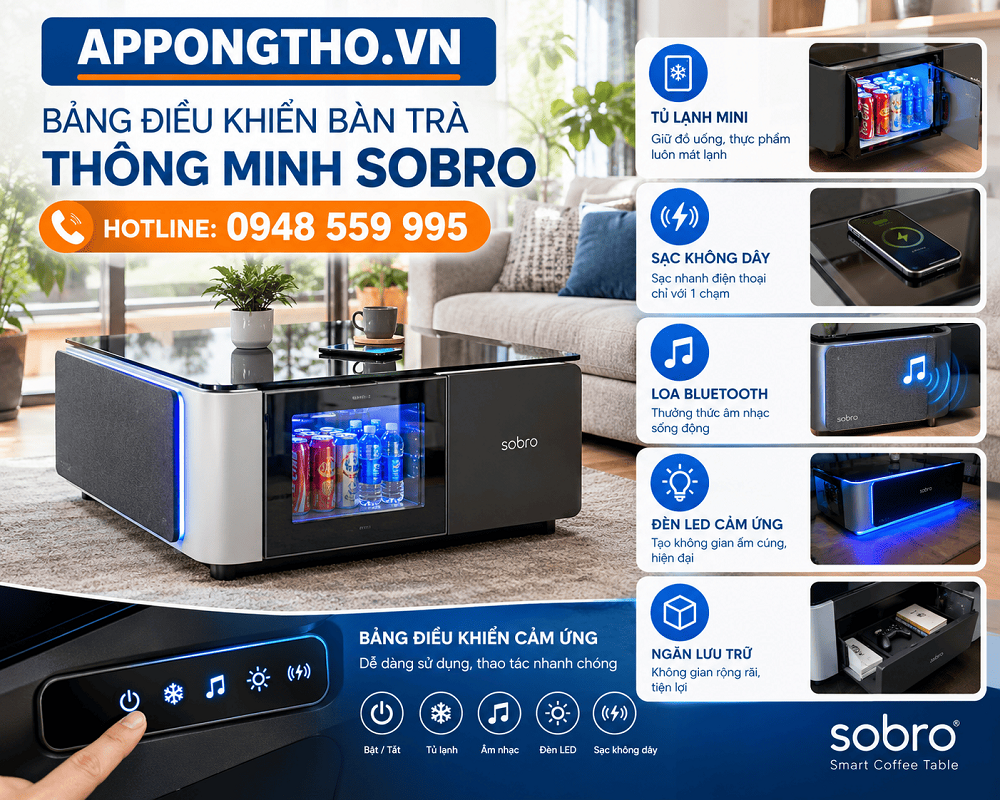 Bảng điều khiển bàn trà Sobro
