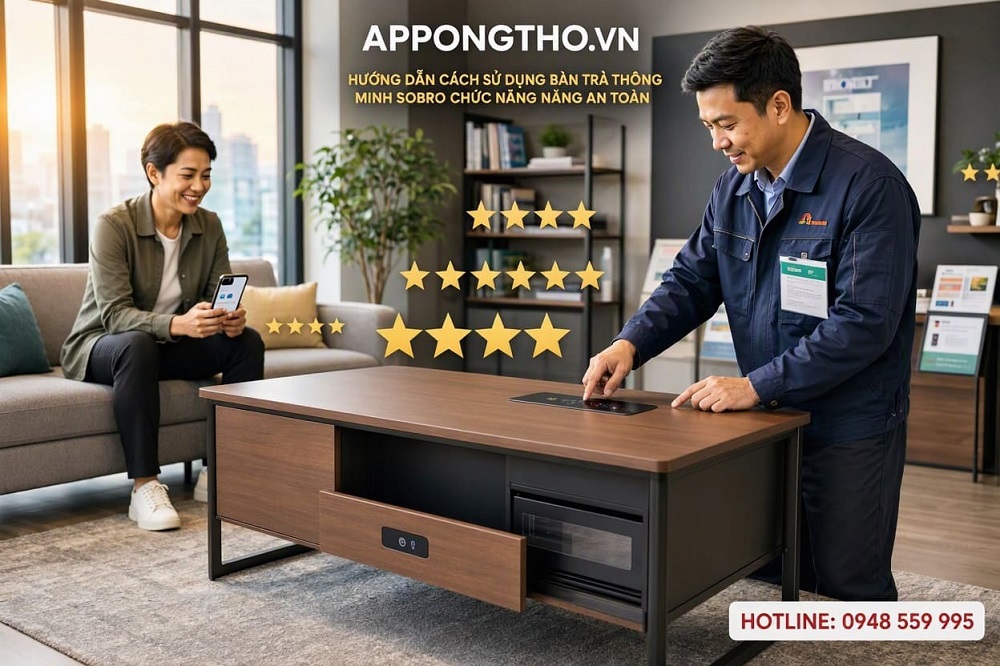 Hướng dẫn sử dụng bàn trà thông minh Sobro các chức năng