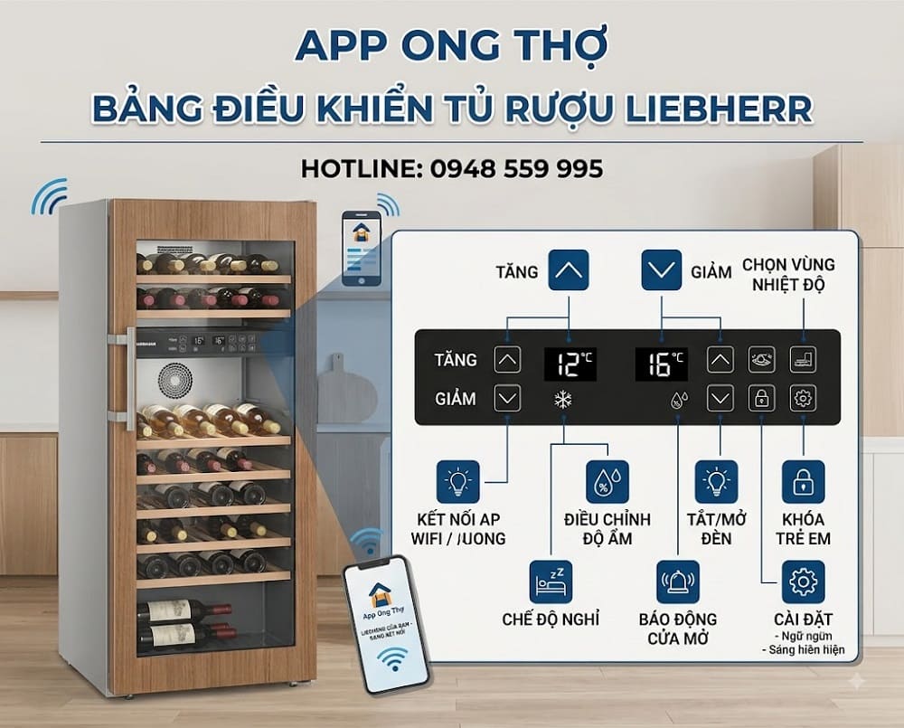 Tủ lạnh Liebherr bảo quản rượu như thế nào?