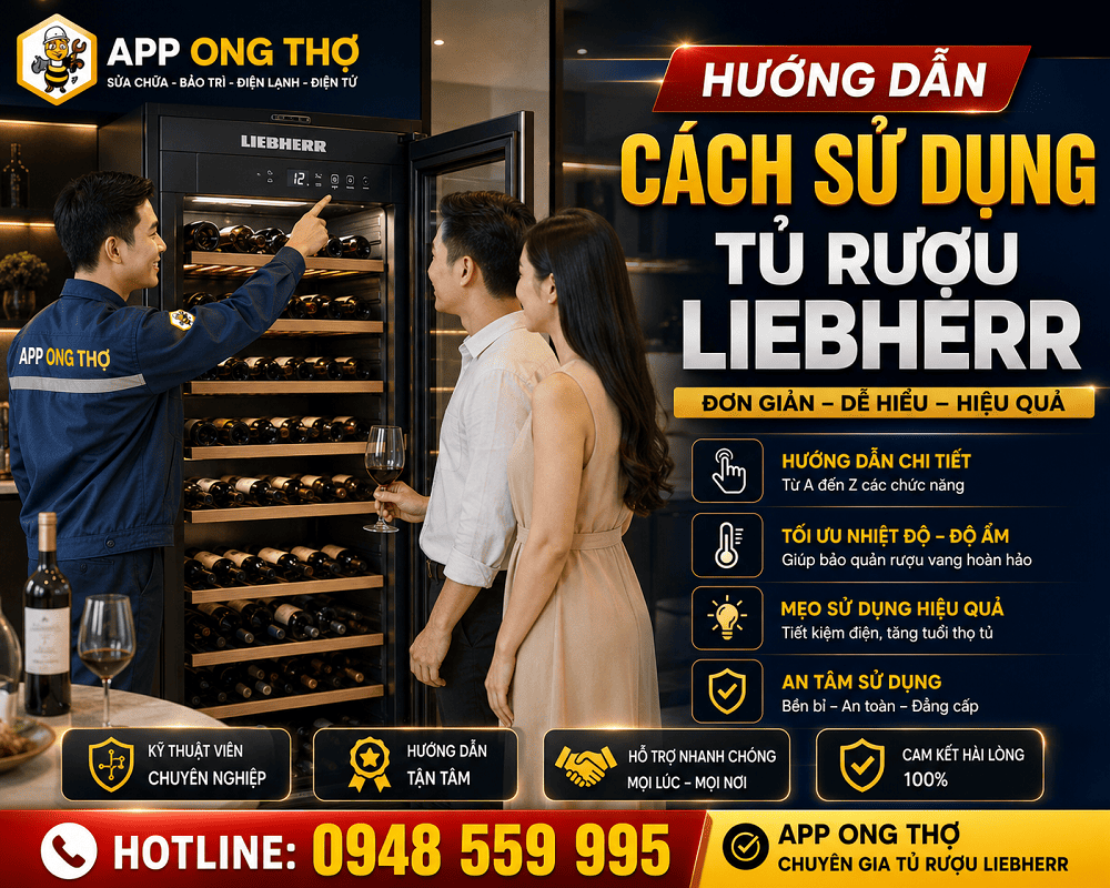 15. Cài đặt DEMO – Chế độ trưng bày trên tủ rượu Liebherr